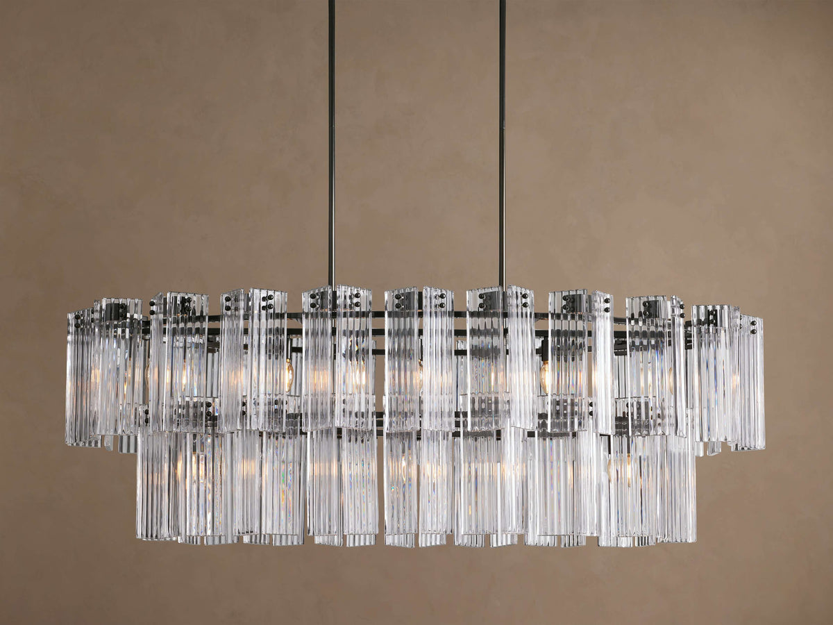 Delsie Oval Tiered Chandelier 63-Inch72-Inchw