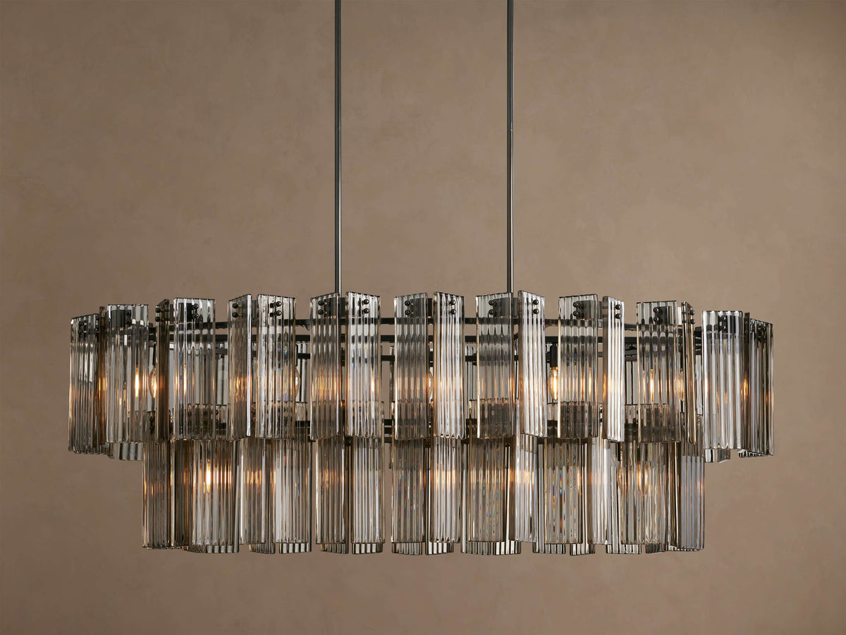 Delsie Oval Tiered Chandelier 63-Inch72-Inchw