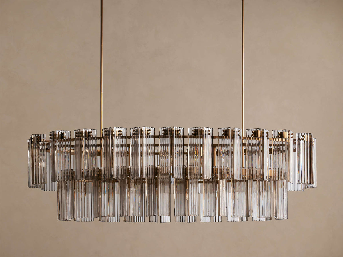 Delsie Oval Tiered Chandelier 63-Inch72-Inchw