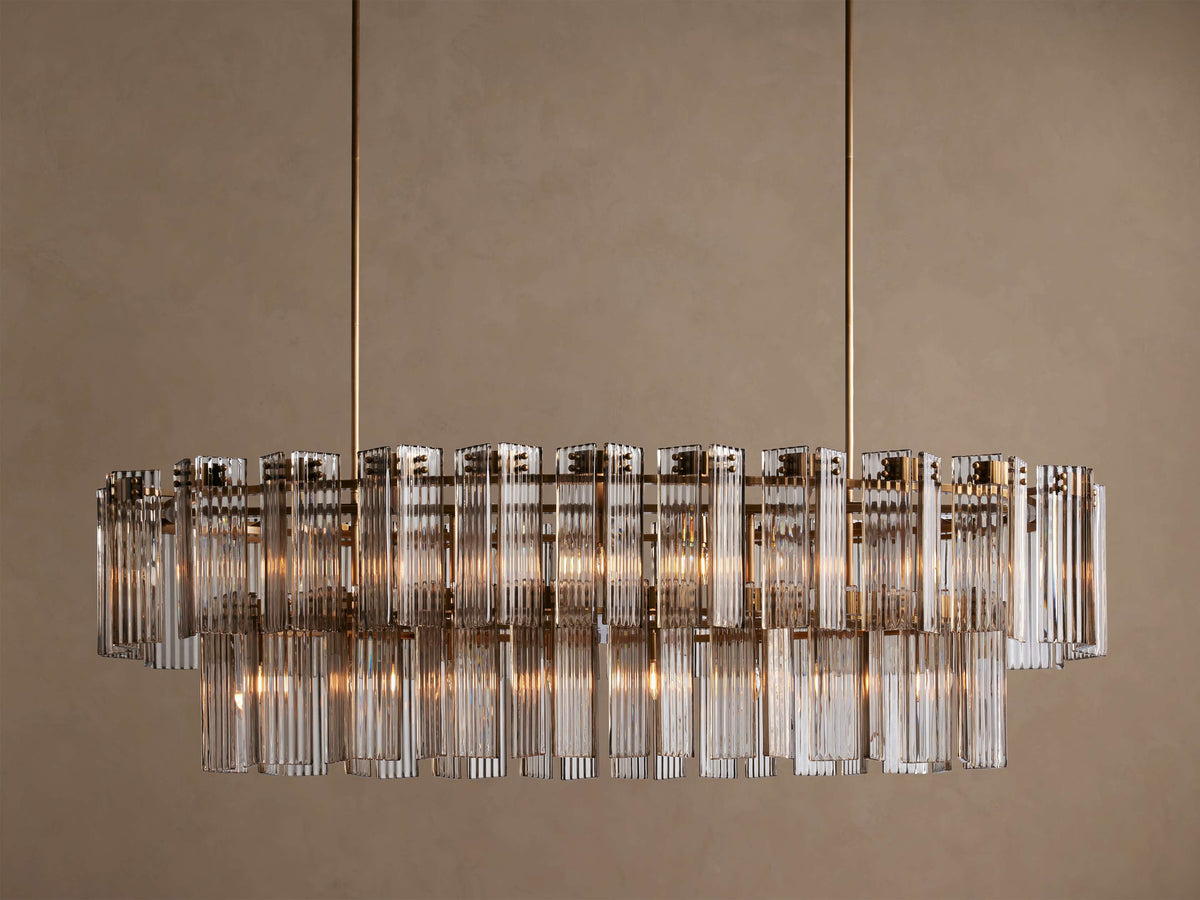 Delsie Oval Tiered Chandelier 63-Inch72-Inchw