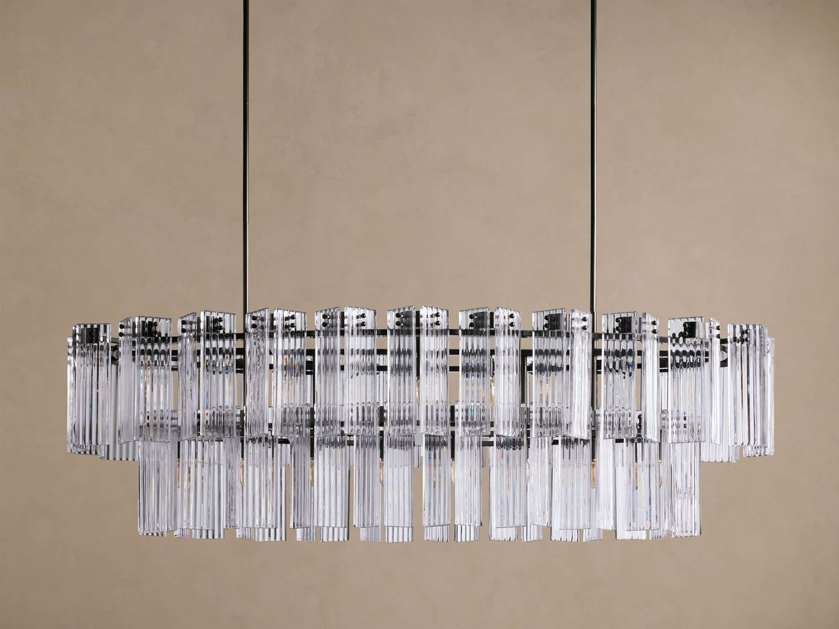 Delsie Oval Tiered Chandelier 63-Inch72-Inchw