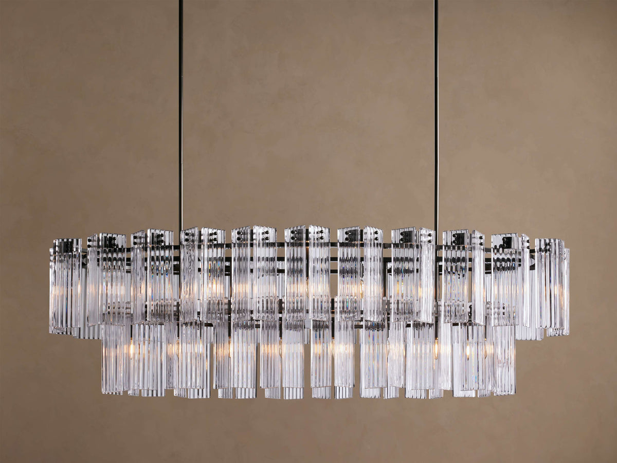 Delsie Oval Tiered Chandelier 63-Inch72-Inchw