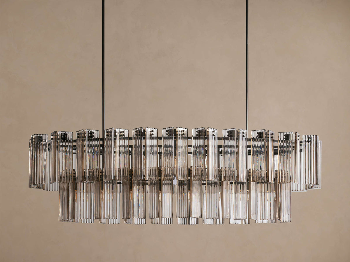 Delsie Oval Tiered Chandelier 63-Inch72-Inchw