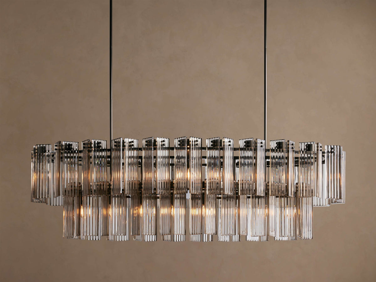 Delsie Oval Tiered Chandelier 63-Inch72-Inchw