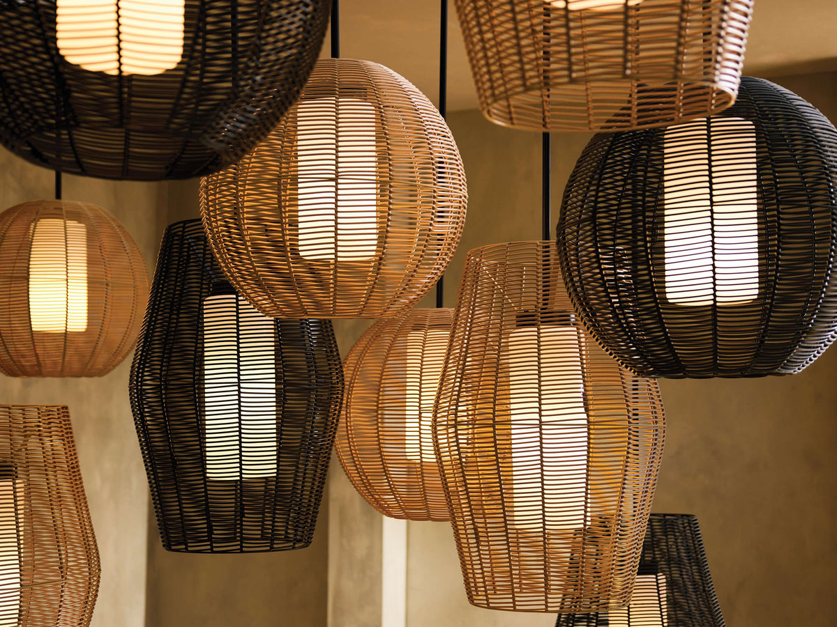 Cohen Globe Wicker Outdoor Pendant 20-Inch
