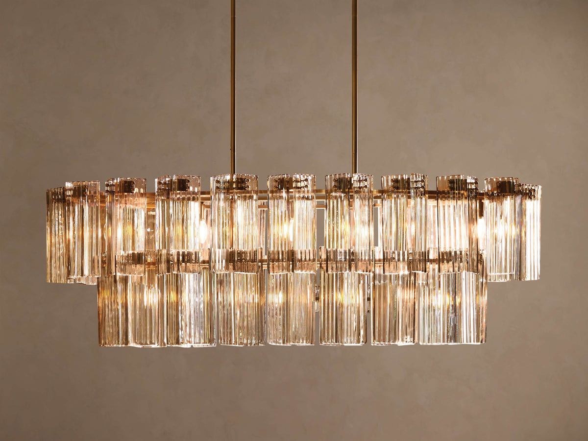 Delsie Oval Tiered Chandelier 63-Inch72-Inchw
