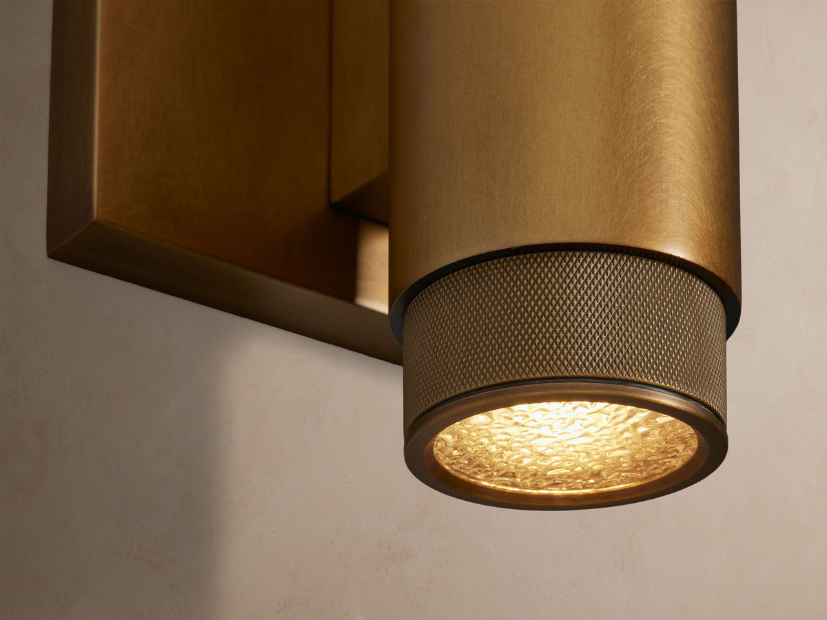 Spotlight Outdoor Sconce in Brass
