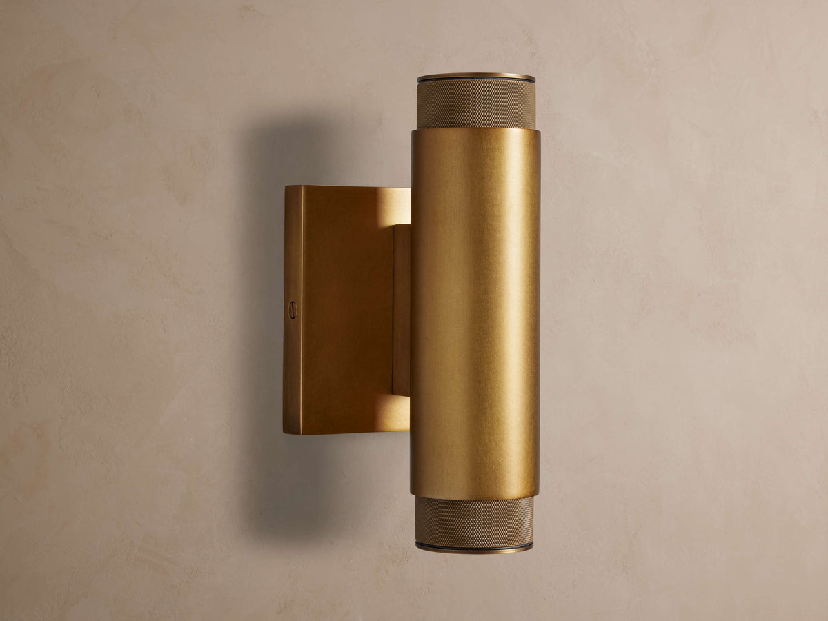 Spotlight Outdoor Sconce in Brass