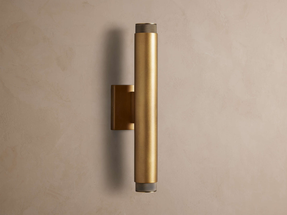 Spotlight Outdoor Sconce in Brass