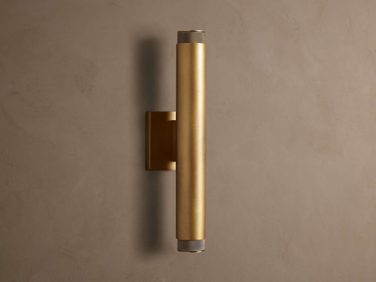 Spotlight Outdoor Sconce in Brass