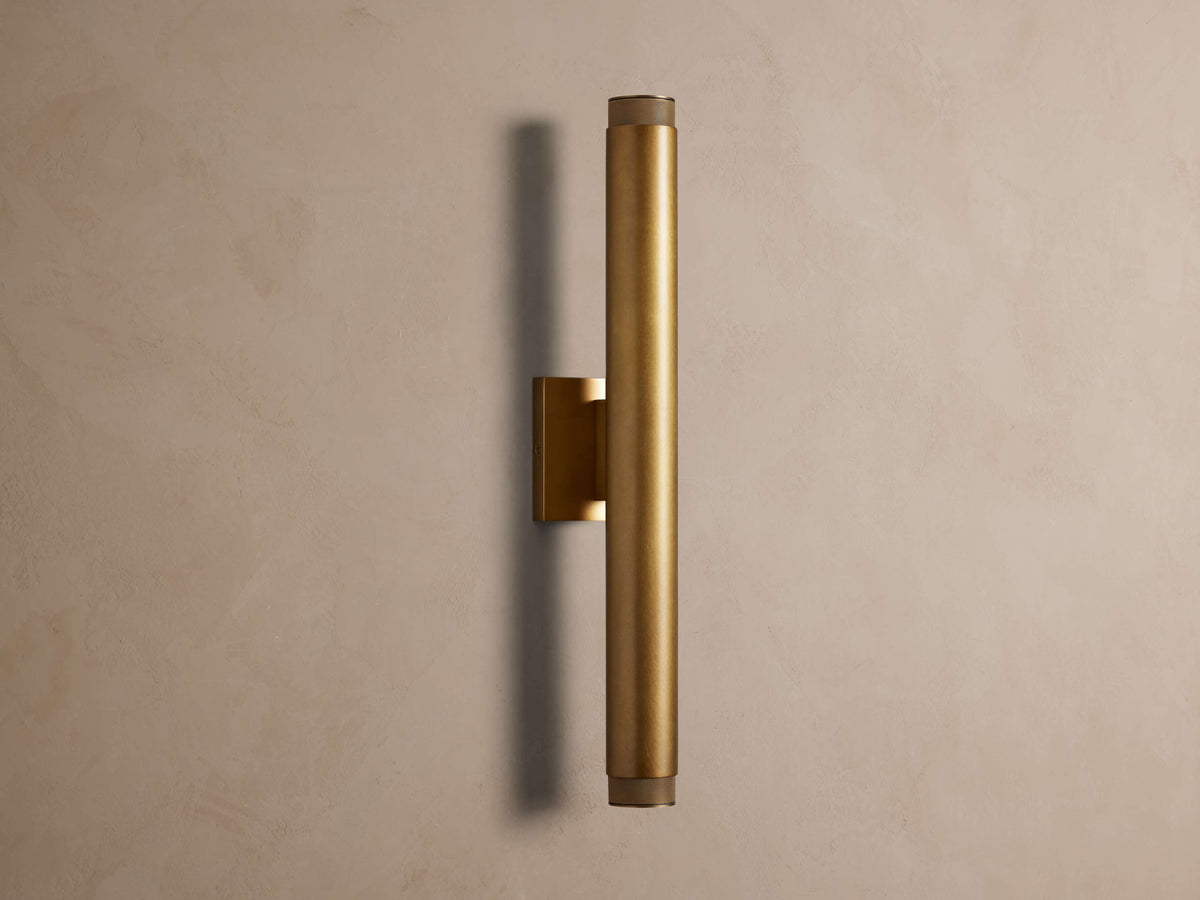 Spotlight Outdoor Sconce in Brass