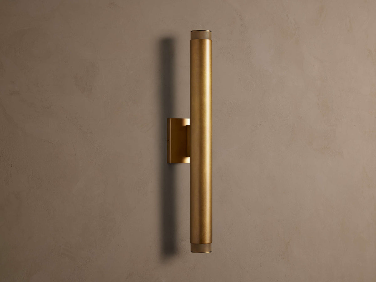 Spotlight Outdoor Sconce in Brass