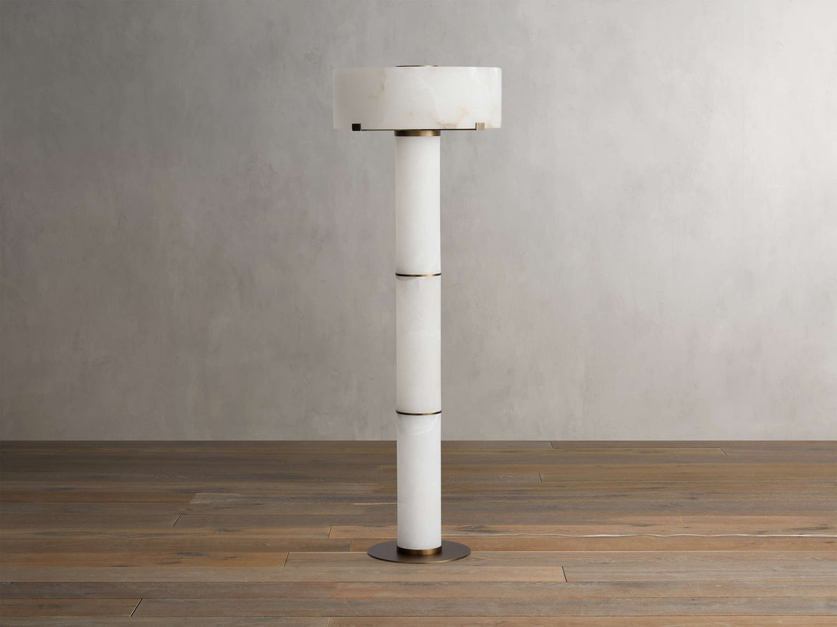 Chayla Alabaster Stone Floor Lamp 64-Inchh