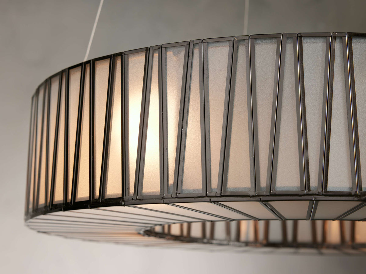 Jeunet Round Chandelier in Nickel