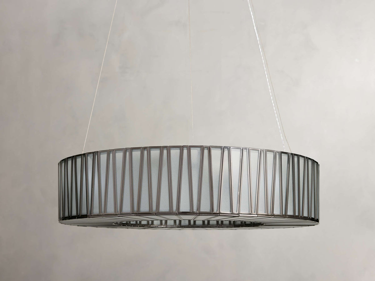 Jeunet Round Chandelier in Nickel