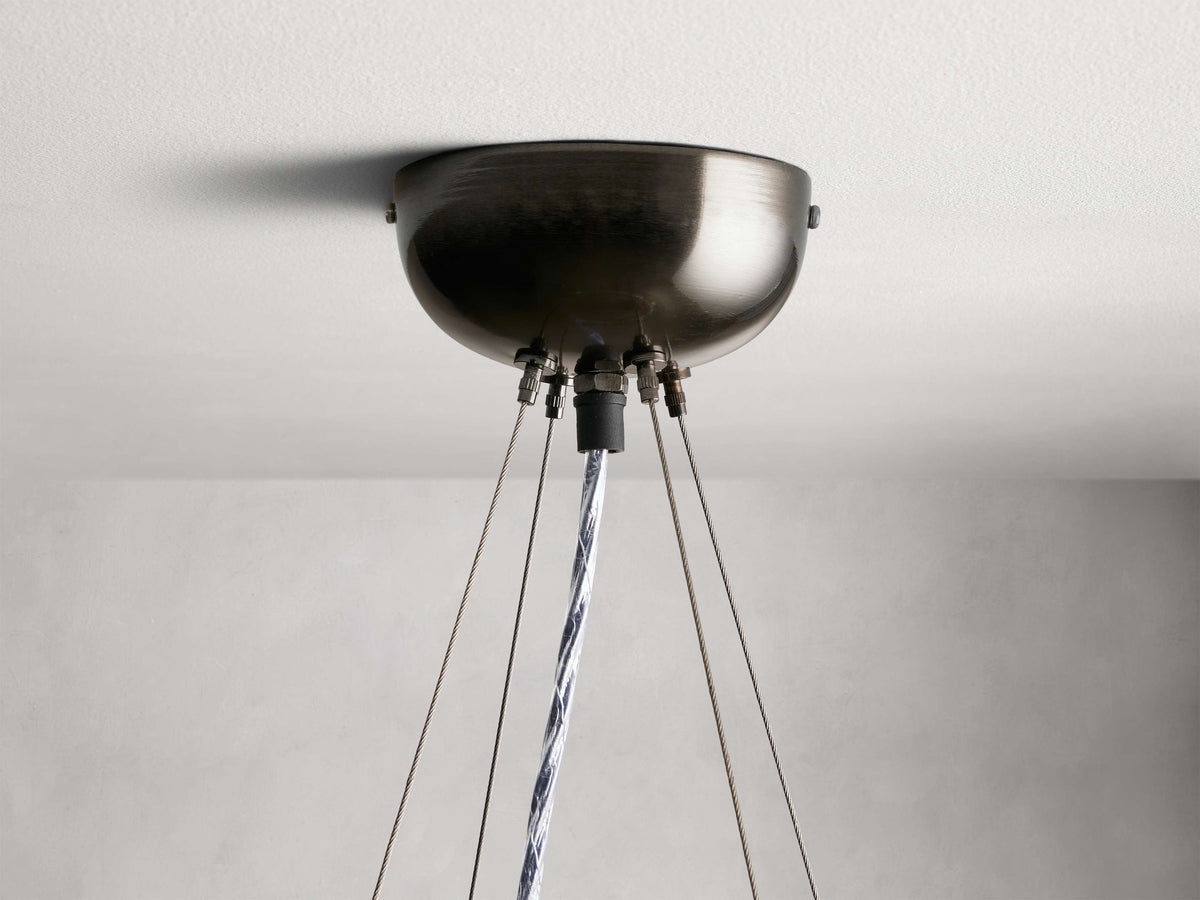 Jeunet Round Chandelier in Nickel