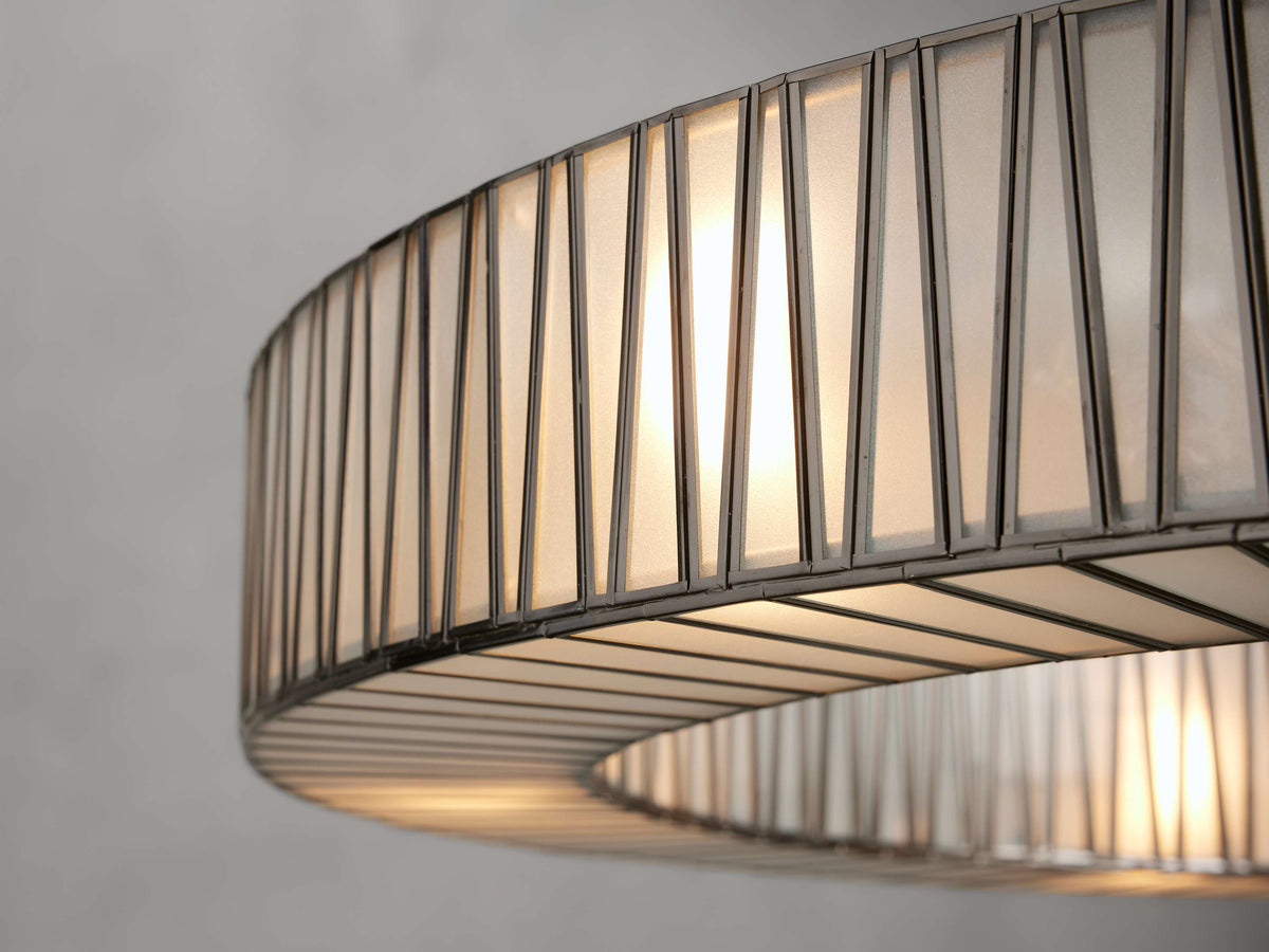 Jeunet Round Chandelier in Nickel