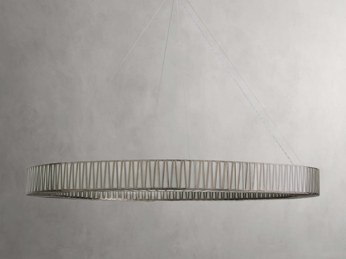 Jeunet Round Chandelier in Nickel