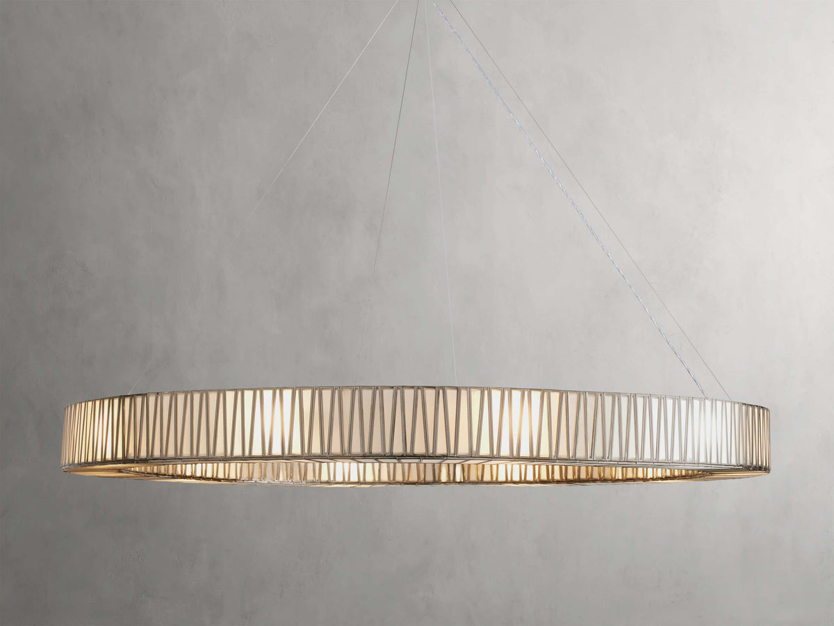 Jeunet Round Chandelier in Nickel