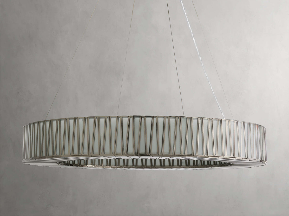 Jeunet Round Chandelier in Nickel