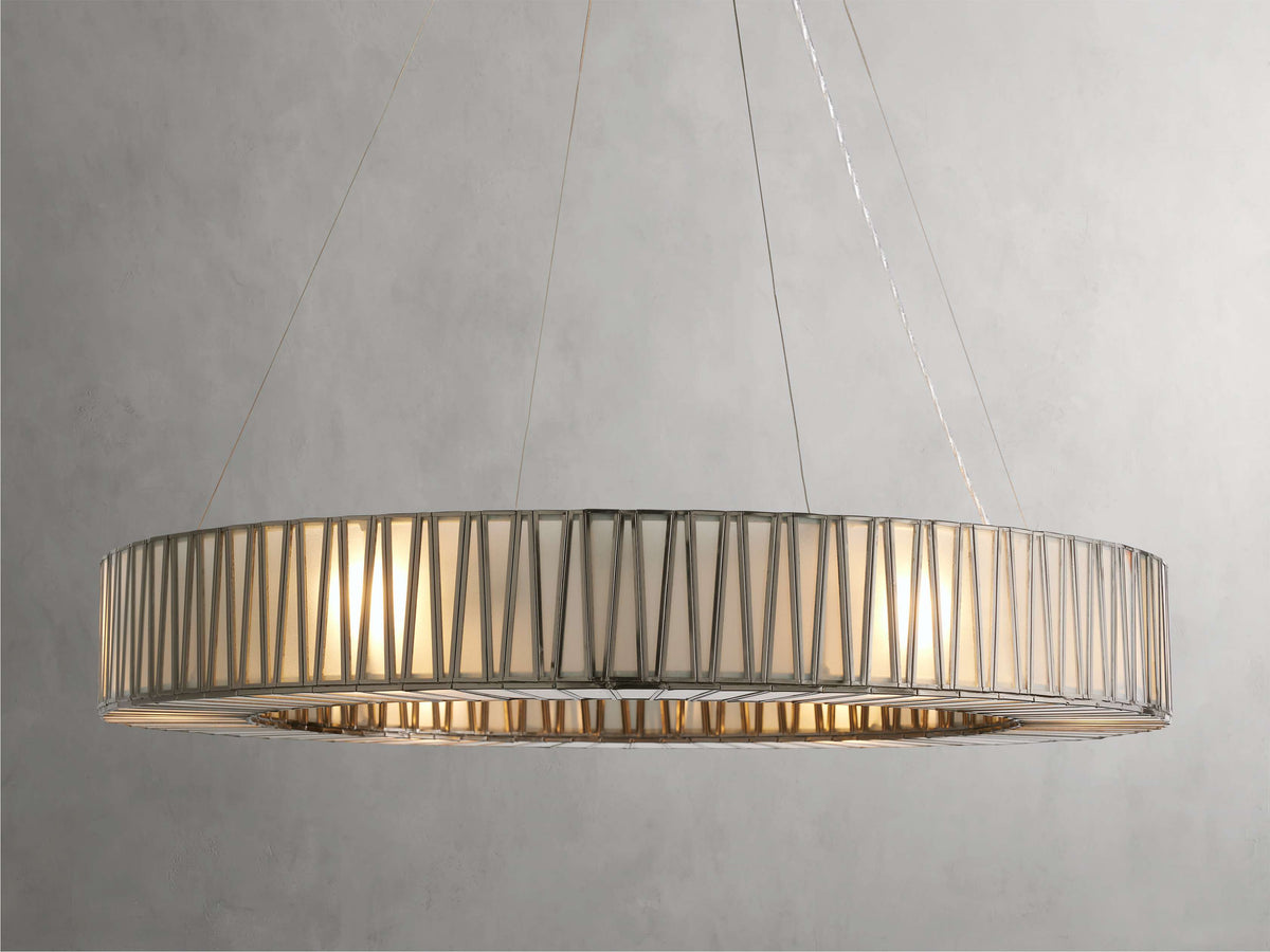 Jeunet Round Chandelier in Nickel