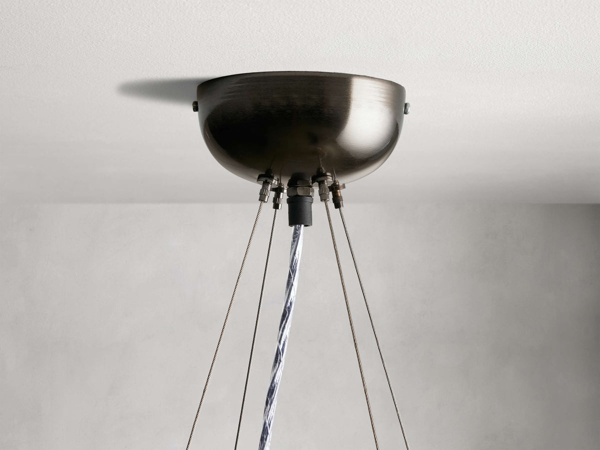 Jeunet Round Chandelier in Nickel