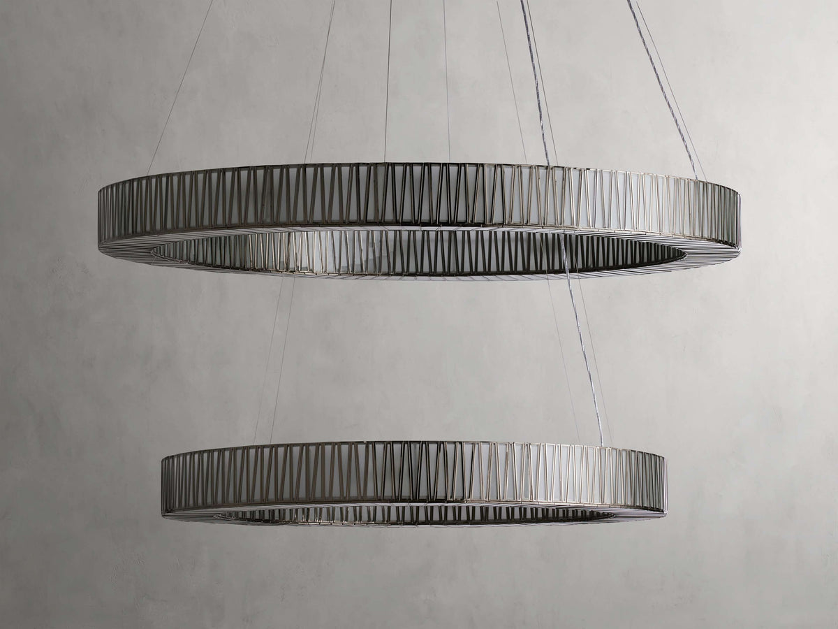 Jeunet 2-Tier 60-InchRound Chandelier in Nickel