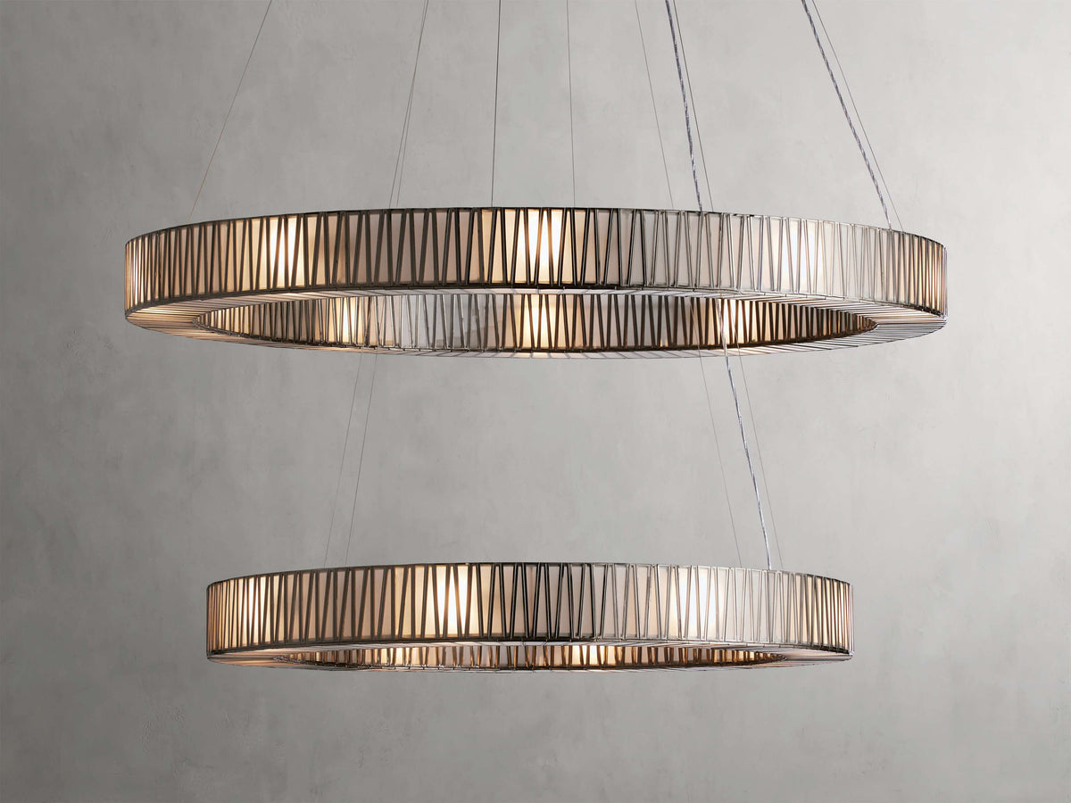Jeunet 2-Tier 60-InchRound Chandelier in Nickel