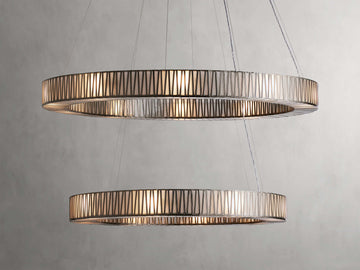 Jeunet 2-Tier 60-InchRound Chandelier in Nickel