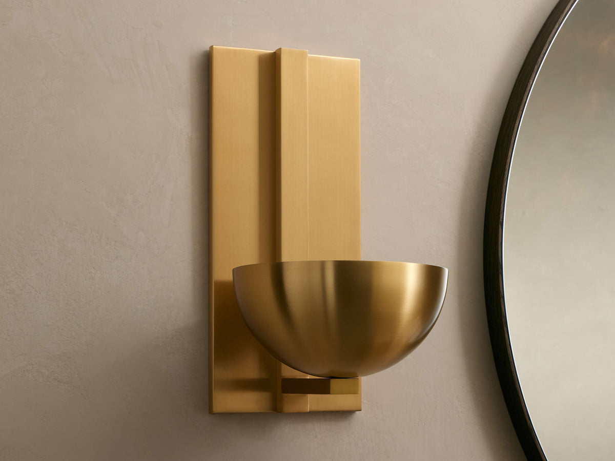Belmira Brass Alabaster Sconce
