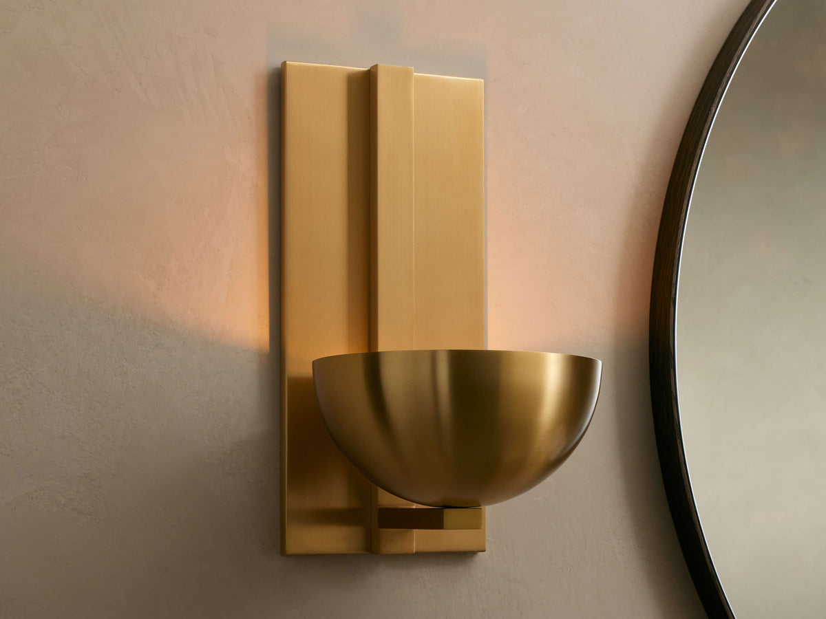 Belmira Brass Alabaster Sconce