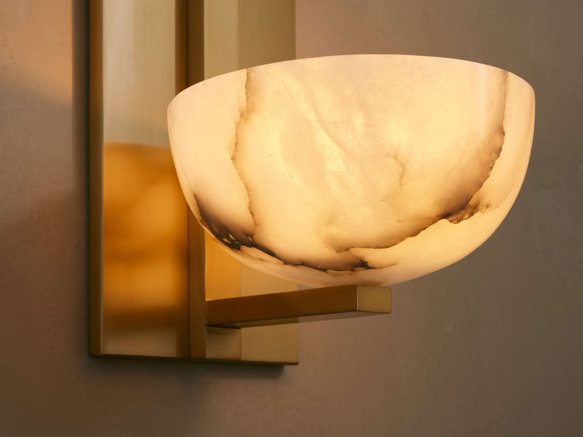 Belmira Brass Alabaster Sconce