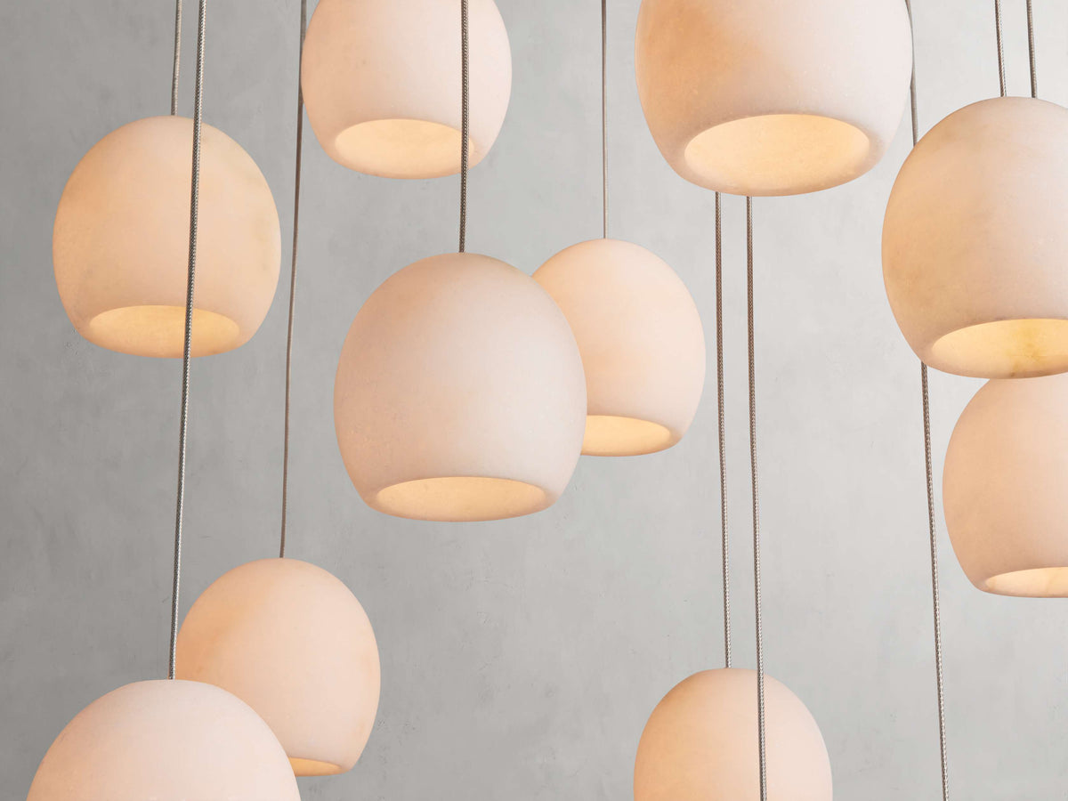Arica Alabaster Rectangular Chandelier