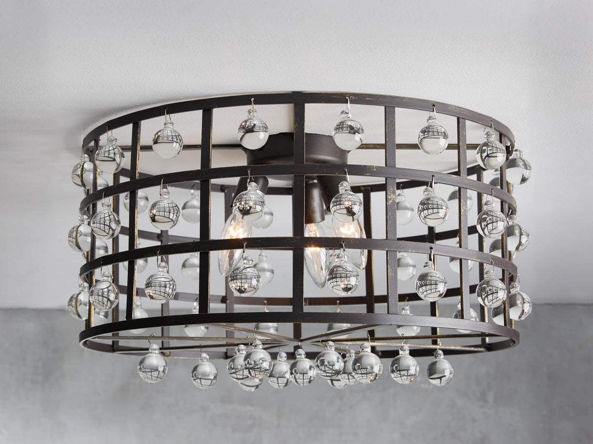 La Cage Flush Mount in Bronze