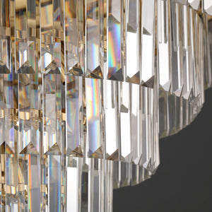 Light Luxury Large Round / oval Multi-Tiered Crystal Chandelier for Living Room / dining Area / staircase