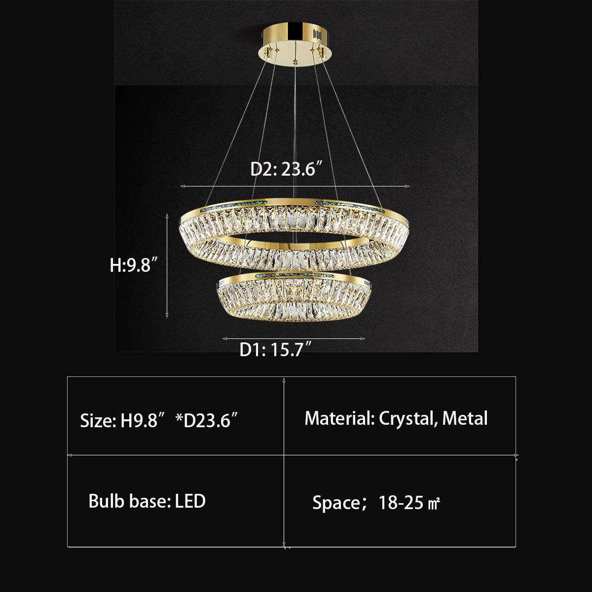 Light Luxury Creative Multi-Layer Shell Crystal Art Chandelier for Living / dining Room