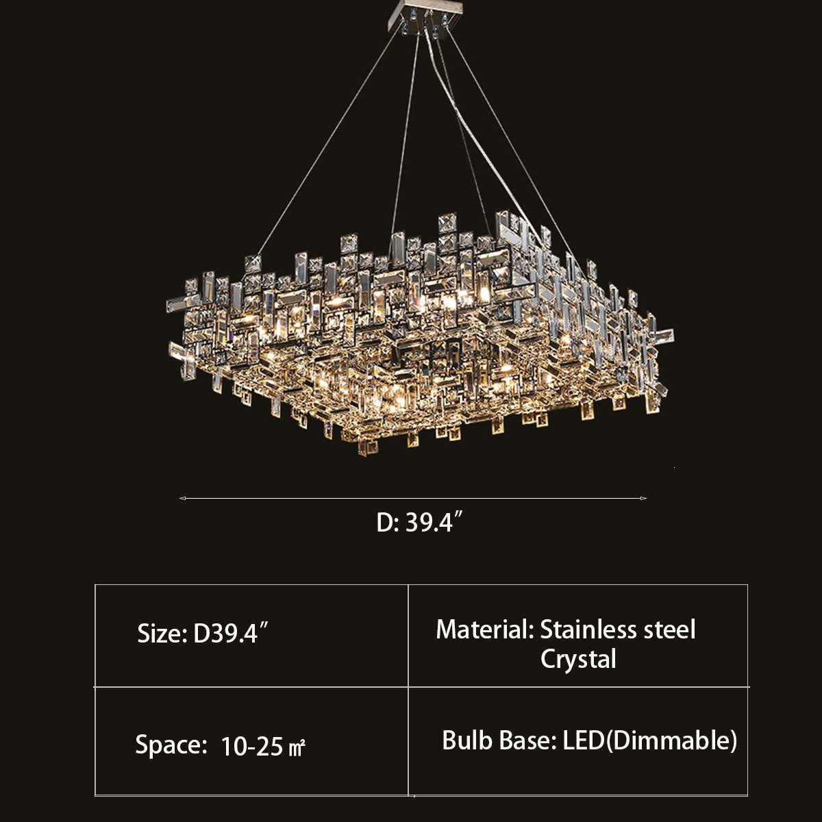 New Italian Style Light Luxury Villa Duplex Designer Luxury Crystal Chandelier for Dining / living Room /