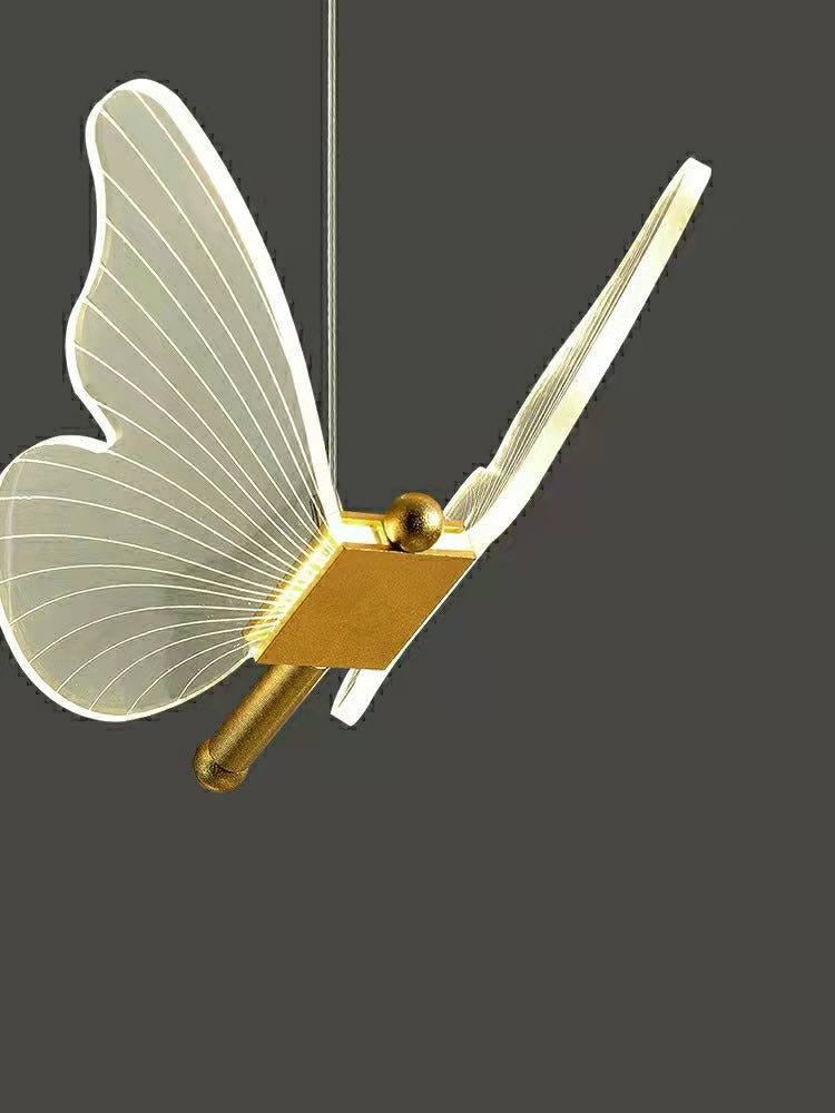 Nordic Butterfly Chandelier Luxury Foyer Staircase Ceiling Light for Living / Dining Room