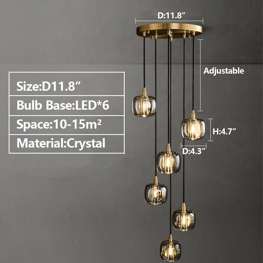 Post-Modern Extra-Long Pendant Light Fixtures for Staircase / high-Ceiling Space / foyer