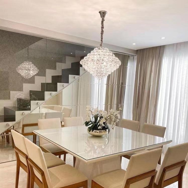 Aesthetic Luxury Conical Crystal Chandelier for Living / dinning Room / foyer / hallway / staircase