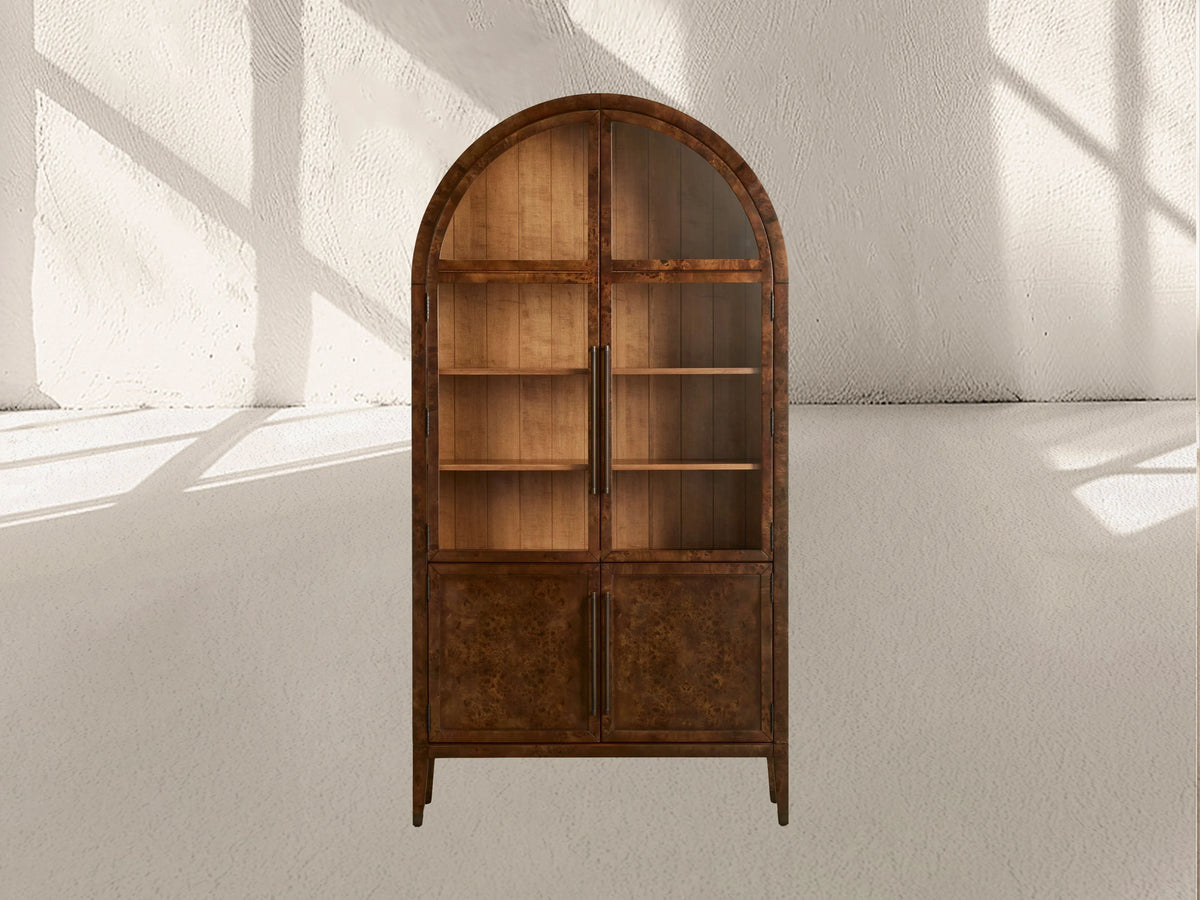 Hattie Burl Glass Cabinet