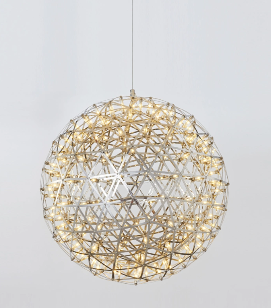 Round Starry Sky Chandelier Light Fire Ball Ceiling Lighting for Living Room / cottage / high-Ceiling