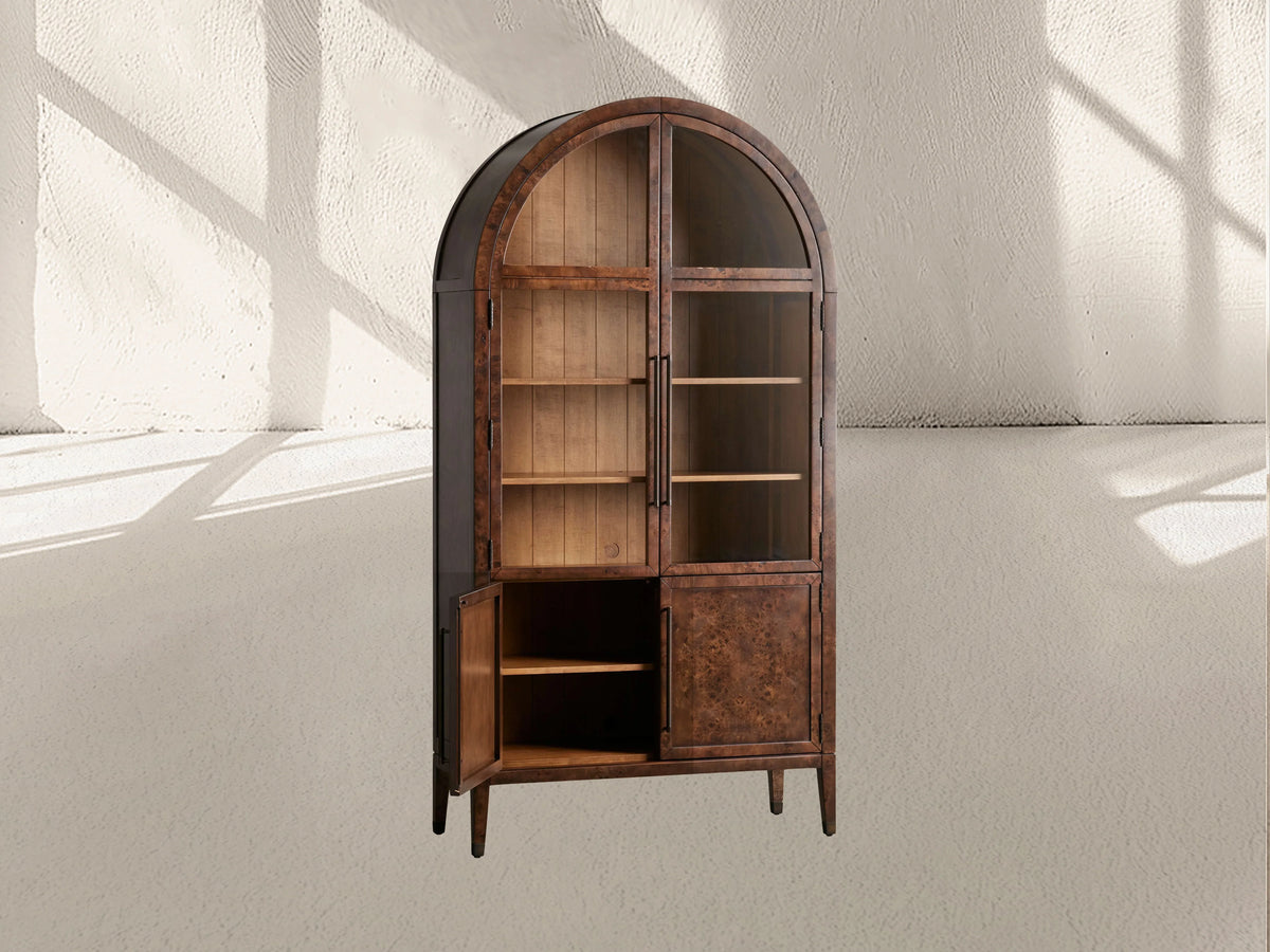 Hattie Burl Glass Cabinet