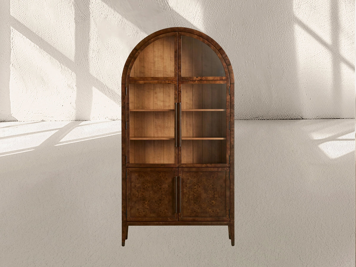 Hattie Burl Glass Cabinet
