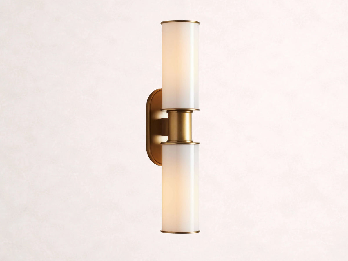 Harlin 2-Light Wall Sconce in Milk