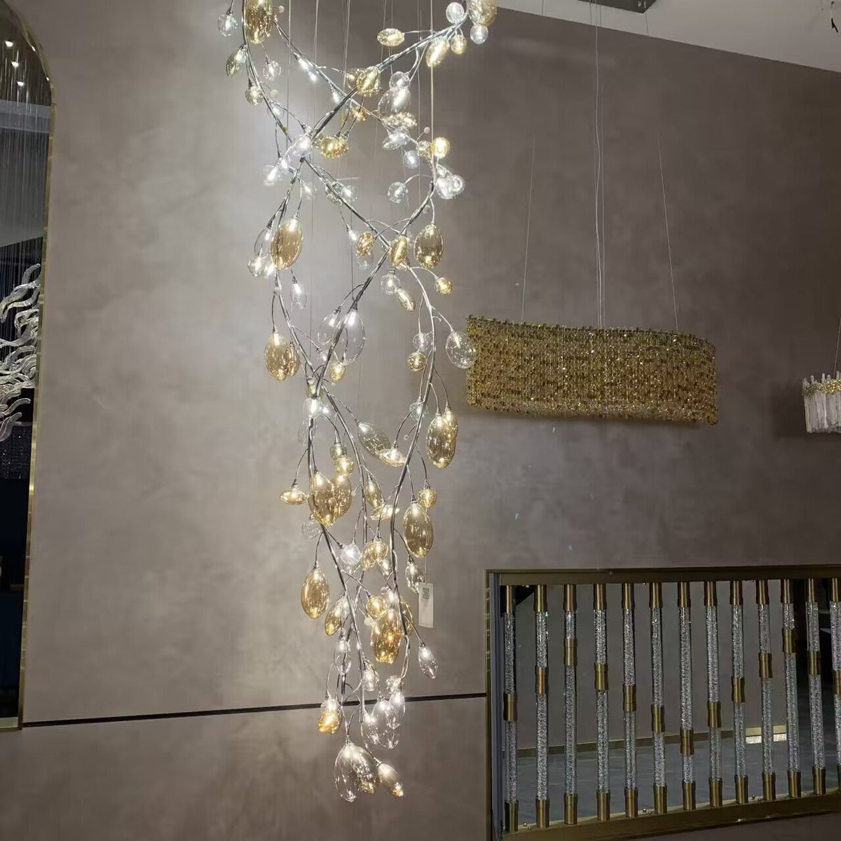 Creative Design Firefly Tree Chandelier for Staircase / foyer / villa / hotel / restaurant