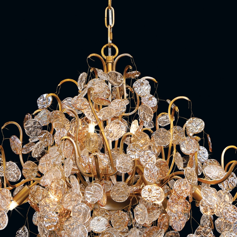 Lignia Crystal Branch Gold Artistic 33-InchChandelier