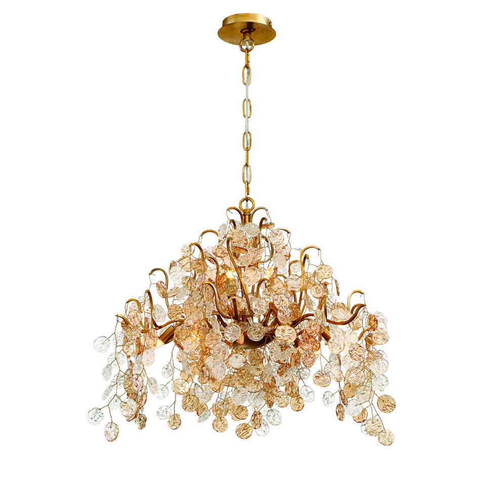 Lignia Crystal Branch Gold Artistic 33-InchChandelier