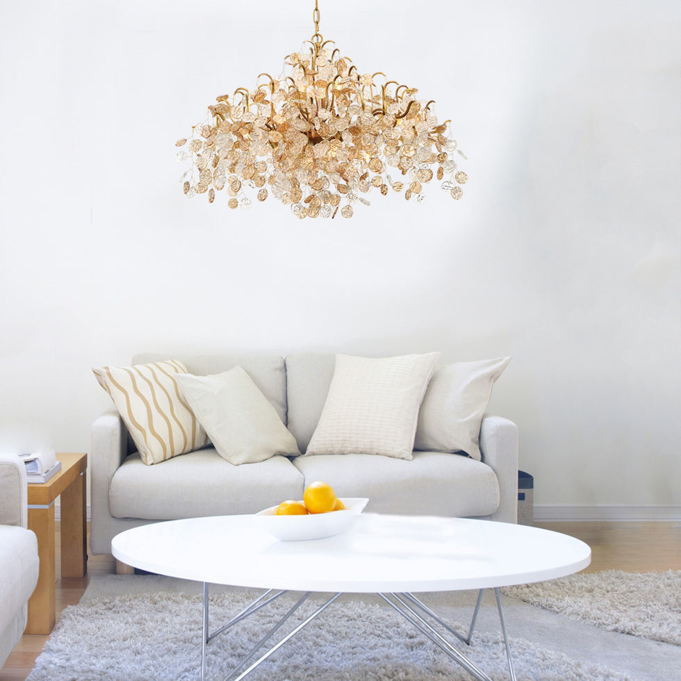 Lignia Crystal Branch Gold Artistic 45-InchChandelier