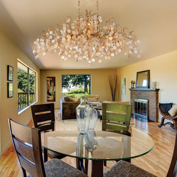 Lignia Crystal Branch Gold Artistic 45-InchChandelier